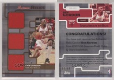 2007-08 Bowman Draft Picks & Stars Relics Triple Bronze /50 Ben Gordon #BR-BG