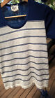 David Keys Vintage Blue/ White Striped T-Shirt Size 12.