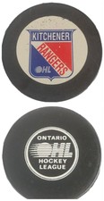 KITCHENER RANGERS OHL OFFICIAL HOCKEY PUCK INGLASCO MFG. MADE IN CANADA 🇨🇦