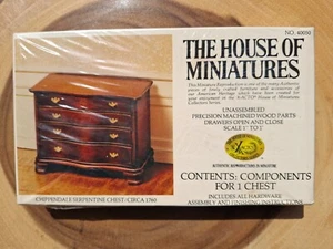 The House of Miniatures Chippendale Serpentine 4 Drawer Chest #40050 Circa 1760 - Picture 1 of 7