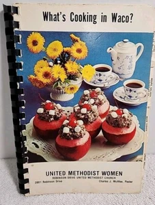 Vintage United Methodist Frauen Kirche Was Kochen in Waco Kochbuch Rezeptbuch - Bild 1 von 11