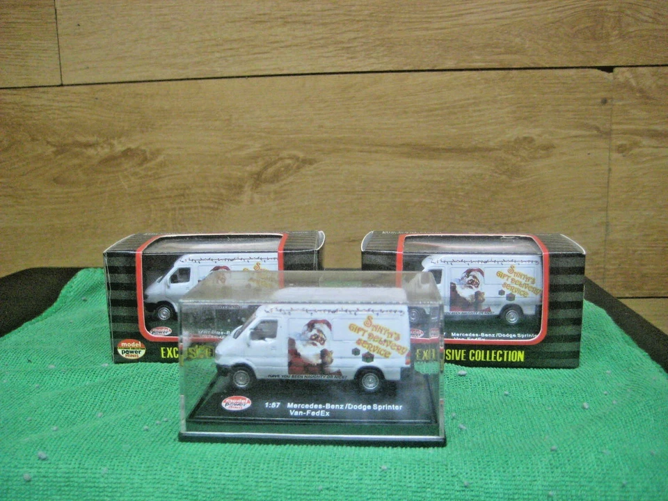Model Power  HO " MINIS" MERCEDES-BENZ  VAN  #19401-3 SANTA'S VAN CHRISTMAS VAN - Image 1 of 4