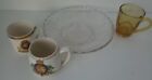 King George V1 Queen Elizabeth May 1937 Royal Mug X3 Pressed Glass Shallow Dish
