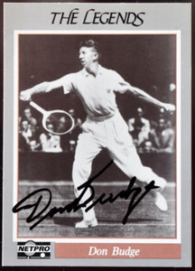The Legends Don Budge Tennis Player Hand Signed Netpro Card