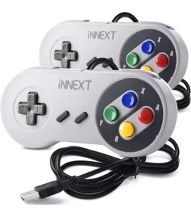 2 Pack controladores SNES, USB súper clásico para PC, Mac, Linux, Raspberry Pi 3 - Picture 1 of 8