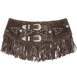 Westerngürtel Leder Western Country Style Stars & Stripes »GABBY« Braun - Picture 1 of 3