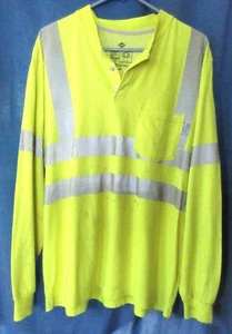 National Safety Apparel Reflective Long Sleeve Hot Line Construction Shirt Sz LG - Picture 1 of 7