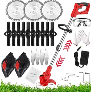 Weed Wacker Electric Cordless Grass Trimmer,With 3Types Blades,Included 2Pcs 24V - Picture 1 of 12
