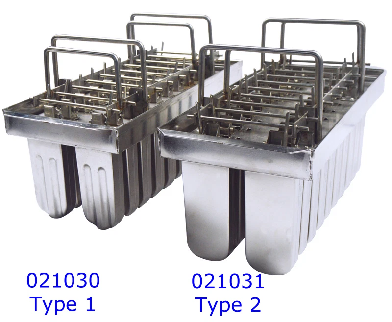 Round Double Slot Type 1 85ml Stainless Steel Ice Lolly Mold 20pcs Safety Use