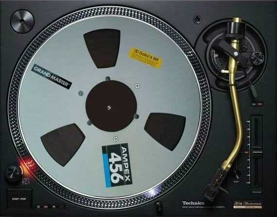 Reel to Reel Tape 12" SLIPMAT DJ TURNTABLES Slip Record Vinyl Matt Retro - Image 1 of 2