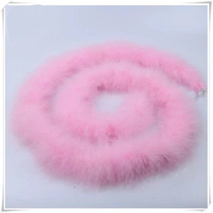 2 Yards Long 48g Marabou Fluffy Boa Feather Trim Wedding Party - Picture 1 of 8