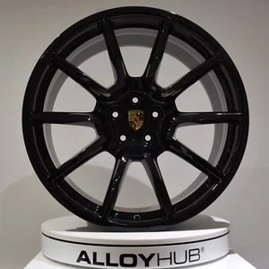 RUEDAS DE ALEACIÓN NEGRAS X4 ORIGINALES PORSCHE MACAN S 95B SPORT DESIGN 5 TWIN 20" PULGADAS - Imagen 1 de 3