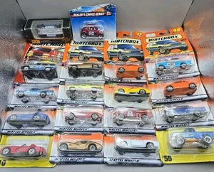 Large Lot (18) NEW Matchbox, Hot Wheels, Maisto Diecast Plastic Toy Cars - Picture 1 of 4