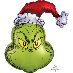 Dr Seuss The Grinch Face "How the Grinch Stole Christmas" Foil Balloon 73cm - Picture 1 of 1
