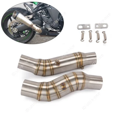 For Kawasaki Z1000 Z1000SX Ninja Exhaust Pipe Motorcycle Slip On 51mm Mufflers - Image 1 of 4