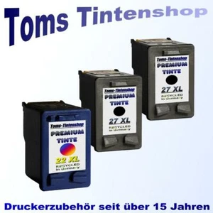 2x für HP 27 und 22 XL Druckerpatrone Officejet 5610 HP22 Premium Qualität 27xl - Bild 1 von 3