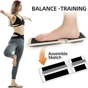 Single Leg Balance Board Wood Ankle Foot Strengthener Exerciser,Foot Balance - Picture 1 of 5