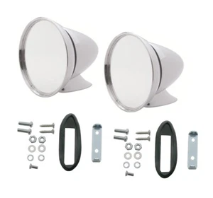 ESPEJOS RETROVISORES BALA CROMADOS UNIVERSALES CLÁSICOS VINTAGE MUSCLECAR HOTROD PAR DIESTRO Y DERECHO - Imagen 1 de 3