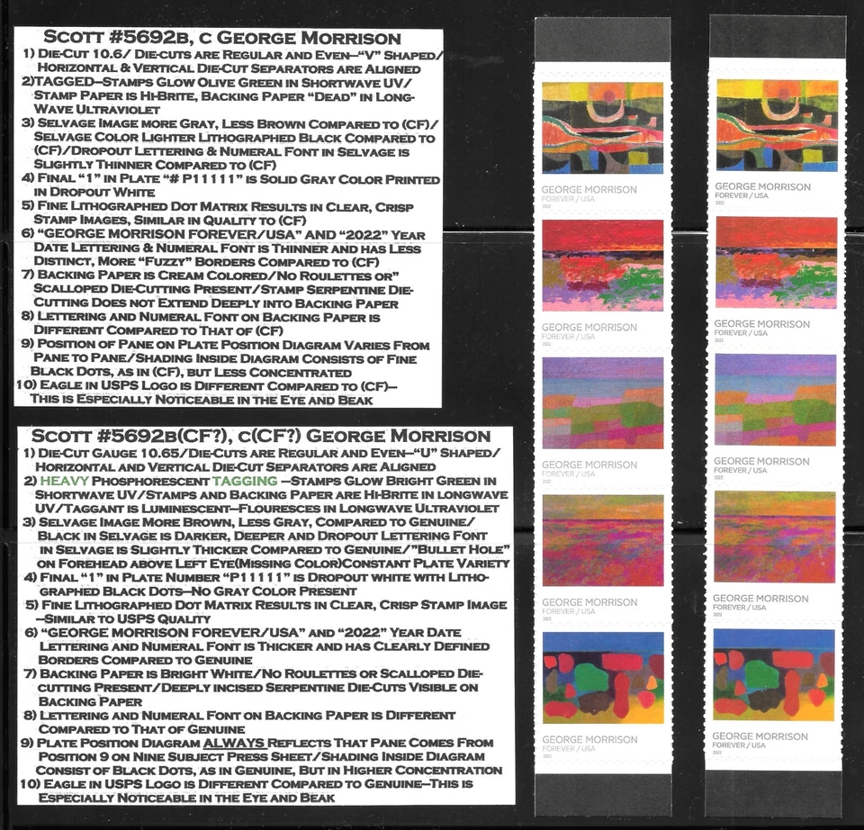 Scott #5692b-- 2022 (58c) Morrison Vert Str 5 CF & Genuine and Descriptive Tabs! - Image 1 of 1