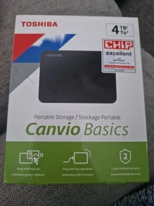 Toshiba 4tb Canvio Basics portable hard drive Brand New Sealed - Photo 1/5