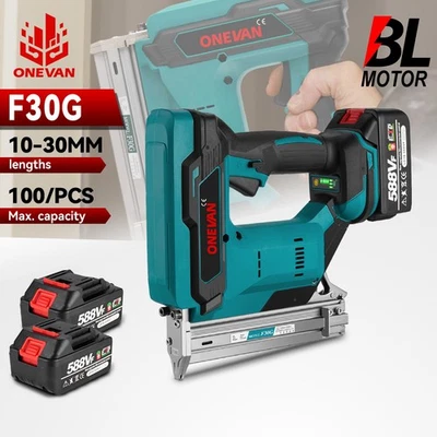 Akku Nagelpistole Elektro Nagler F30 mit 0、2 Akkus und Ladegerät Für Makita 18V - Bild 1 von 4