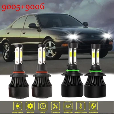 6000K Front LED Headlight Bulbs For Acura Integra 1994-2001 High & Low Beam - Image 1 of 4