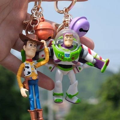 Chaveiros pingente decoração mochila PVC desenho animado 3D Disney Toy Story Buzz Woody 2025 - Imagem 1 de 4