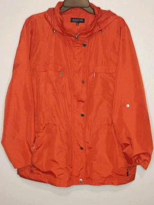  Chaqueta para mujer XL Jones New York Signature con capucha talla XL naranja/naranja quemado Foto 1 de 4