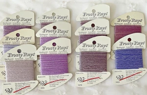 Rainbow Gallery Thread Frosty Rays Lot of 11 Metallic Assorted Purples New - Picture 1 of 5