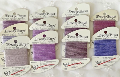 Rainbow Gallery Thread Frosty Rays Lot of 11 Metallic Assorted Purples New - Image 1 of 4