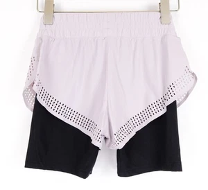 SWEATY BETTY Aerial 2in1 Women S Purple Shorts Layered Gym Stretch Sportswear - Picture 1 of 9