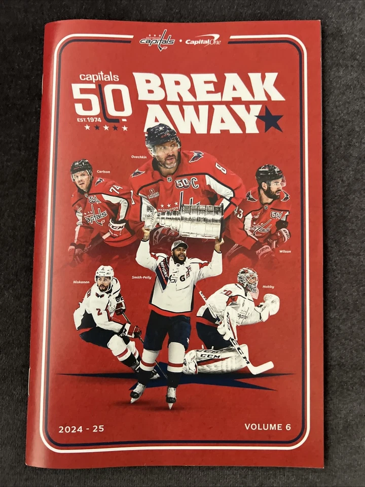 Programa 2025 Washington Capitals Breakaway Alex Ovechkin Goal 894 Volumen 6 Foto 1 de 1