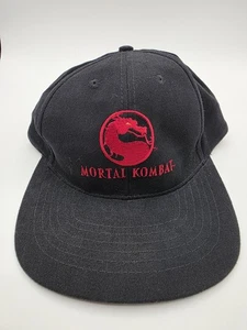 Cappello Berretto Vintage Anni 90 Mortal Kombat Movie Nuova Linea Home Video Nero Logo Snapback - Foto 1 di 7
