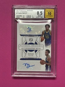 2021-22 National Treasures Jonathan Kuminga Moses Moody Auto Dual RC /25 BGS 8.5 - Bild 1 von 3