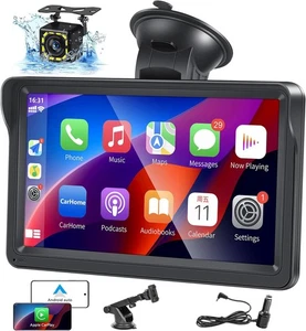 7"Farbkamera-Monitor mit Bluetooth, App-Play und GPS für Rückwärtsfahren im Auto - Bild 1 von 8