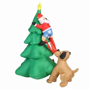 ⊹Dog Bite Old Man's Christmas Tree LED Growing Inflatable Christmas Tree For - Picture 1 of 23