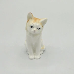 Vtg Small Enesco Light Orange Tabby Cat Figurine - Picture 1 of 6
