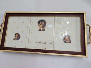 VINTAGE MJ HUMMEL TILE WOODEN TRAY - Picture 1 of 9