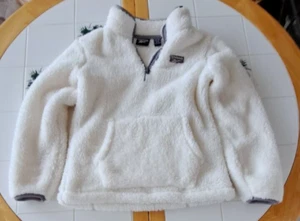 Reebok Youth Girls' M/M (10/12) White Faux Fur 1/4 Zip Kangaroo Pocket Pullover - Picture 1 of 8