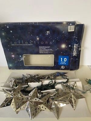 NIB Christmas Garland "Star" silver Lights Reflections Trim A Tree - Image 1 of 4