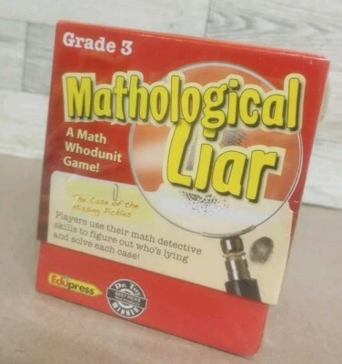 Mathological Liar, Edupress, Grade 3, Common Core, 200 Cards, Solving, NEW - Image 1 of 4