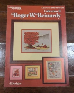 VTG 1983 Leisure Arts Roger W. Reinardy Collection Counted Cross Stitch Leaflet - Picture 1 of 4