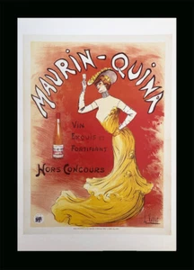 MAURIN QUINA Custom Framed Wine & Spirit Advertisement Wall Art Poster - Picture 1 of 1