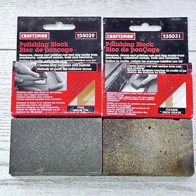 Bloque de pulido Craftsman grueso y fino compuesto de goma vintage difícil de encontrar Foto 1 de 2