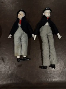 Laurel And Hardy Vintage Porcelain Dolls 23" & 20" Free Ship - Picture 1 of 20