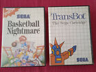 Lot Sega Master System PAL - Basketball Nightmare et Transbot (complet)