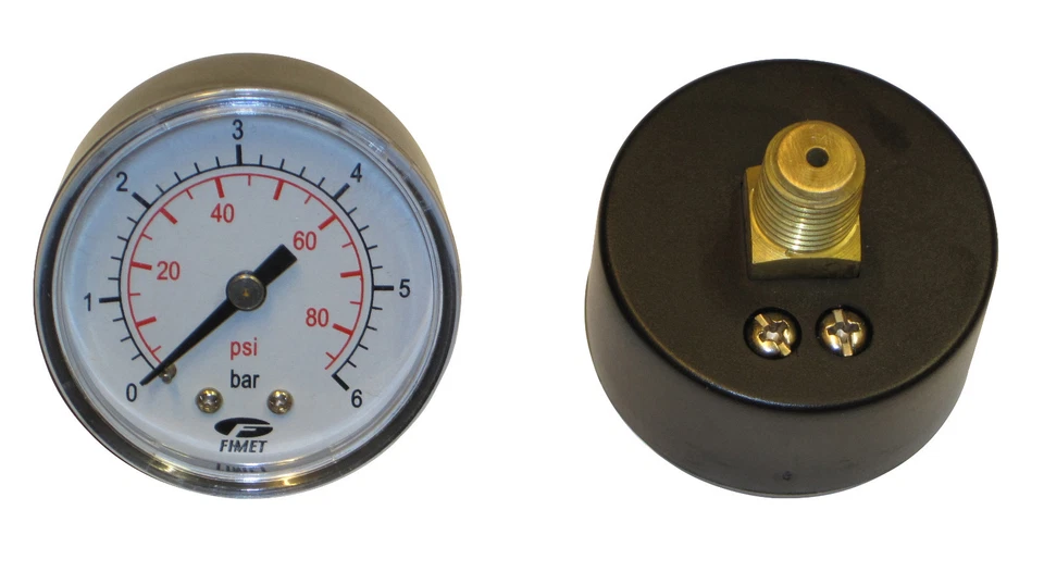 ITALTECNICA Manometer 6 bar, coaxial, für Druckkessel u. Ausdehnungsgefäße