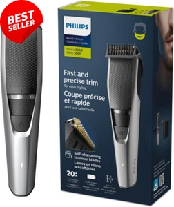 Beard Trimmer Series 3000, Beard & Stubble, Titanium Blades, 20 Length Settings - Picture 1 of 12