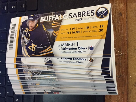 2015-16 BUFFALO SABRES NHL TICKET STUB PICK YOUR GAME JACK EICHEL CONNOR MCDAVID Cover