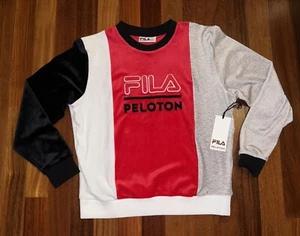 FILA x PELOTON Limited Edition VELOUR Color Block Sweatshirt ~ NWT! Size XL - Picture 1 of 4